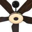 Load image into Gallery viewer, Explorer 52 In. Indoor/outdoor Wi - Fi Best Smart Ceiling Fan with Light &amp; Remote, Works with Alexa/Google Home, Black/dark Wooden Pattern (5 - Blade) - LEDMyPlace