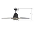 Load image into Gallery viewer, Exton 52'' Best Smart Ceiling Fan with wall control, Light Kit Included, Works with Google Assistant and Amazon Alexa,Siri Shortcut - LEDMyPlace
