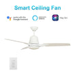 Load image into Gallery viewer, Exton 52'' Best Smart Ceiling Fan with wall control, Light Kit Included, Works with Google Assistant and Amazon Alexa,Siri Shortcut - LEDMyPlace