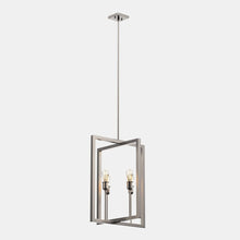 Load image into Gallery viewer, Farmhouse Chandelier, 4 - Light Foyer Lighting for Dining Room, E26 Base, Brushed Nickel/Oil Rubbed Bronze Finish - LEDMyPlace