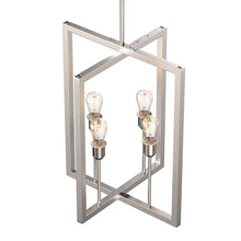 Load image into Gallery viewer, Farmhouse Chandelier, 4 - Light Foyer Lighting for Dining Room, E26 Base, Brushed Nickel/Oil Rubbed Bronze Finish - LEDMyPlace
