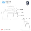 Load image into Gallery viewer, Flared Shape Bathroom Light Fixtures with Clear Glass Shade, E26 Base, UL Listed for Damp Location, Wall Mount, Bathroom Vanity Lighting - LEDMyPlace