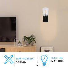 Load image into Gallery viewer, Flared Shape Bathroom Light Fixtures with Clear Glass Shade, E26 Base, UL Listed for Damp Location, Wall Mount, Bathroom Vanity Lighting - LEDMyPlace