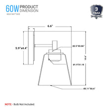 Load image into Gallery viewer, Flared Shape Bathroom Light Fixtures with Clear Glass Shade, E26 Base, UL Listed for Damp Location, Wall Mount, Bathroom Vanity Lighting - LEDMyPlace