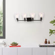 Load image into Gallery viewer, Flared Shape Bathroom Light Fixtures with Clear Glass Shade, E26 Base, UL Listed for Damp Location, Wall Mount, Bathroom Vanity Lighting - LEDMyPlace