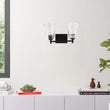 Load image into Gallery viewer, Flared Shape Bathroom Light Fixtures with Clear Glass Shade, E26 Base, UL Listed for Damp Location, Wall Mount, Bathroom Vanity Lighting - LEDMyPlace