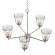 Load image into Gallery viewer, Flared Shape Chandelier Lighting Fixture with Clear Glass Shades, E26 Base, UL Listed for Damp Location, 3 Years Warranty - LEDMyPlace