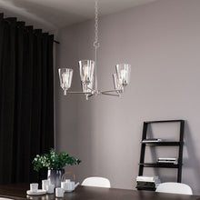 Load image into Gallery viewer, Flared Shape Chandelier Lighting Fixture with Clear Glass Shades, E26 Base, UL Listed for Damp Location, 3 Years Warranty - LEDMyPlace