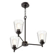 Load image into Gallery viewer, Flared Shape Chandelier Lighting Fixture with Clear Glass Shades, E26 Base, UL Listed for Damp Location, 3 Years Warranty - LEDMyPlace