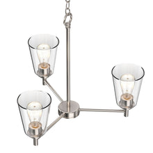 Load image into Gallery viewer, Flared Shape Chandelier Lighting Fixture with Clear Glass Shades, E26 Base, UL Listed for Damp Location, 3 Years Warranty - LEDMyPlace