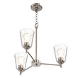 Load image into Gallery viewer, Flared Shape Chandelier Lighting Fixture with Clear Glass Shades, E26 Base, UL Listed for Damp Location, 3 Years Warranty - LEDMyPlace