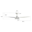 Load image into Gallery viewer, FLETCHER 56 inch 3 - Blade Smart Ceiling Fan with LED Light &amp; Remote - LEDMyPlace