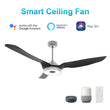 Load image into Gallery viewer, FLETCHER 56 inch 3 - Blade Smart Ceiling Fan with Remote&amp; LED Light - LEDMyPlace