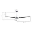 Load image into Gallery viewer, FLETCHER 56 inch 3 - Blade Smart Ceiling Fan with Remote&amp; LED Light - LEDMyPlace