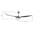 Load image into Gallery viewer, FLETCHER 56 inch 3 - Blade Smart Ceiling Fan with Remote&amp; LED Light - LEDMyPlace