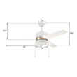 Load image into Gallery viewer, FLINT 52 inch 3 - Blade Ceiling Fan with LED Light and Pull Chain - LEDMyPlace