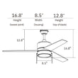 Load image into Gallery viewer, FLINT 52 inch 3 - Blade Ceiling Fan with LED Light and Pull Chain - LEDMyPlace