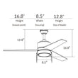 Load image into Gallery viewer, FLINT 52 inch 3 - Blade Ceiling Fan with LED Light and Pull Chain - LEDMyPlace