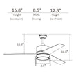 Load image into Gallery viewer, FLINT 52 inch 3 - Blade Ceiling Fan with LED Light and Pull Chain - LEDMyPlace