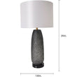 Load image into Gallery viewer, Flores Petals Textured Cylinder Glass Best Table Lamp 29" - Smoke Gray/Light Gray - LEDMyPlace