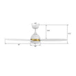 Load image into Gallery viewer, FREMONT 48 inch 3 - Blade Smart Ceiling Fan with LED Light &amp; Remote - LEDMyPlace