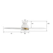 Load image into Gallery viewer, FREMONT 48 inch 5 - Blade Flush Mount Smart Ceiling Fan with LED Light &amp; Remote - LEDMyPlace