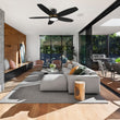 Load image into Gallery viewer, FREMONT 48 inch 5 - Blade Flush Mount Smart Ceiling Fan with Remote &amp; LED Light - LEDMyPlace
