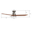 Load image into Gallery viewer, GARRICK 52 inch 3 - Blade Flush Mount Smart Ceiling Fan with LED Light &amp; Remote - LEDMyPlace