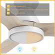 Load image into Gallery viewer, GARRICK 52 inch 3 - Blade Flush Mount Smart Ceiling Fan with LED Light &amp; Remote - LEDMyPlace