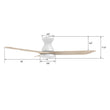 Load image into Gallery viewer, GARRICK 52 inch 3 - Blade Flush Mount Smart Ceiling Fan with LED Light &amp; Remote - LEDMyPlace