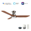 Load image into Gallery viewer, GARRICK 52 inch 3 - Blade Flush Mount Smart Ceiling Fan with LED Light &amp; Remote - LEDMyPlace