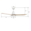 Load image into Gallery viewer, GARRICK 52 inch 3 - Blade Smart Ceiling Fan with LED Light &amp; Remote - LEDMyPlace