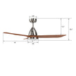 Load image into Gallery viewer, GARRICK 52 inch 3 - Blade Smart Ceiling Fan with LED Light &amp; Remote - LEDMyPlace