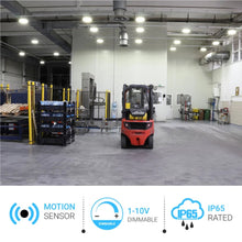 Load image into Gallery viewer, Gen13 100W UFO LED High Bay Light, 4000K, AC120 - 277V, 90° PC lens, IP65 Factory Warehouse Industrial Lighting, Black - LEDMyPlace