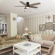 Load image into Gallery viewer, GREENWOOD 48" 5 - Blade Flush Mount Ceiling Fan with LED Light &amp; Pull Chain - LEDMyPlace