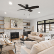 Load image into Gallery viewer, GREENWOOD 52" 4 - Blade Flush Mount Ceiling Fan with LED Light &amp; Pull Chain - LEDMyPlace