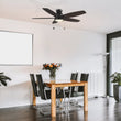 Load image into Gallery viewer, GREENWOOD 52" 5 - Blade Flush Mount Ceiling Fan with LED Light &amp; Pull Chain - LEDMyPlace
