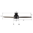 Load image into Gallery viewer, GREENWOOD 52 Inch 3 blade flush mount ceiling fan with led light pull chain - LEDMyPlace