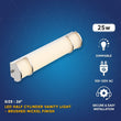 Load image into Gallery viewer, Half Cylinder Bathroom Light Fixtures, CCT Changeable, Dimmable , Brushed Nickel Finish, Bathroom Vanity Lighting - LEDMyPlace