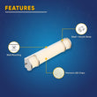 Load image into Gallery viewer, Half Cylinder Bathroom Light Fixtures, CCT Changeable, Dimmable , Brushed Nickel Finish, Bathroom Vanity Lighting - LEDMyPlace