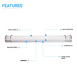 Load image into Gallery viewer, Half Cylinder Bathroom Light Fixtures, CCT Changeable, Dimmable , Brushed Nickel Finish, Bathroom Vanity Lighting - LEDMyPlace
