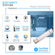 Load image into Gallery viewer, Half Cylinder Bathroom Light Fixtures, CCT Changeable, Dimmable , Brushed Nickel Finish, Bathroom Vanity Lighting - LEDMyPlace