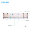 Load image into Gallery viewer, Half Cylinder Bathroom Light Fixtures, CCT Changeable, Dimmable , Brushed Nickel Finish, Bathroom Vanity Lighting - LEDMyPlace