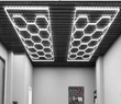 Load image into Gallery viewer, Hexagon LED Garage Lights with Rectangle Frame, 14 Hex Kit (57pcs), 6w/pc (Total Power 534W), 6500K, 120 - 130lm/w, AC100 - 277v,IP44, CRI:&gt;80, For Garage, Shop, Gym, Basement, Barbershop, Warehouse - LEDMyPlace