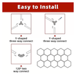 Load image into Gallery viewer, Hexagon LED Garage Lights with Rectangle Frame, 14 Hex Kit (57pcs), 6w/pc (Total Power 534W), 6500K, 120 - 130lm/w, AC100 - 277v,IP44, CRI:&gt;80, For Garage, Shop, Gym, Basement, Barbershop, Warehouse - LEDMyPlace