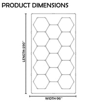 Load image into Gallery viewer, Hexagon LED Garage Lights with Rectangle Frame, 14 Hex Kit (57pcs), 6w/pc (Total Power 534W), 6500K, 120 - 130lm/w, AC100 - 277v,IP44, CRI:>80, For Garage, Shop, Gym, Basement, Barbershop, Warehouse - LEDMyPlace