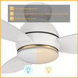 Load image into Gallery viewer, HOBART 48 inch 3 - Blade Flush Mount Smart Ceiling Fan with LED Light &amp; Remote - LEDMyPlace