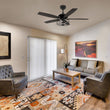 Load image into Gallery viewer, Huntley 52 Inch 5 - Blade Industrial Vintage Best Ceiling Fan With Light &amp; Remote Control - Black/Walnut - LEDMyPlace
