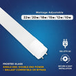 Load image into Gallery viewer, Hybrid T8 4ft LED Tube/Bulb - 22w/20w/18w/15w/ 12w/10w Wattage Adjustable, 130lm/w, 3000k/3500k/4000k/5000k/ 6000k/6500k CCT Changeable, Frosted, Base G13, Single End/Double End Power - Ballast Compatible or Bypass - LEDMyPlace
