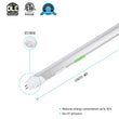 Load image into Gallery viewer, Hybrid T8 4ft LED Tube/Bulb - 22w/20w/18w/15w/12w/10w Wattage Adjustable, 130lm/w, 3000k/3500k/4000k/5000k/ 6000k/6500k CCT Changeable, Clear, Base G13, Single End/Double End Power - Ballast Compatible or Bypass - LEDMyPlace